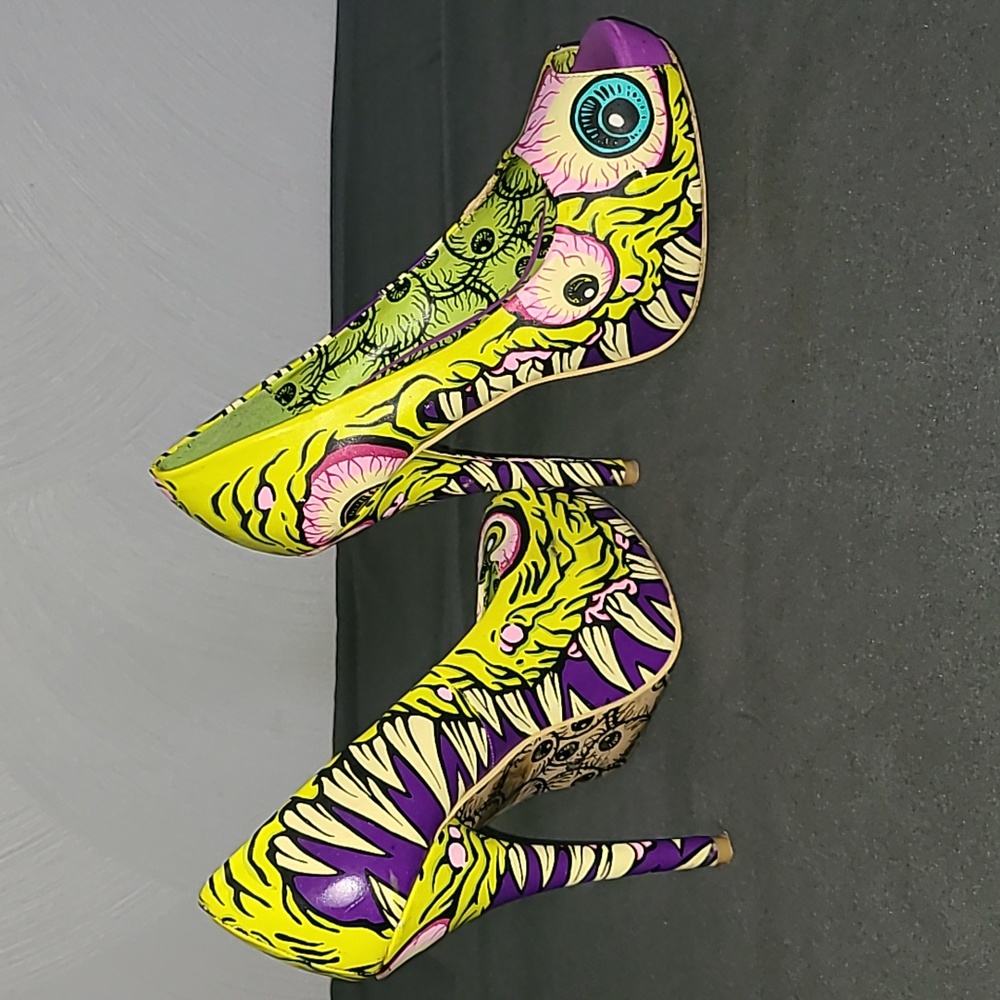 Sexy Neon Monster Heels Iron Fist pumps